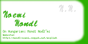 noemi mondl business card